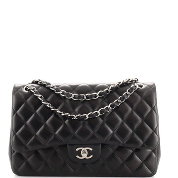 Chanel Classic Double Flap Bag Quilted Lambskin Jumbo