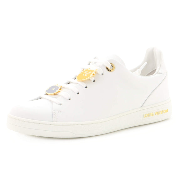 Louis Vuitton White Leather FRONTROW Low Top Sneakers Size 37
