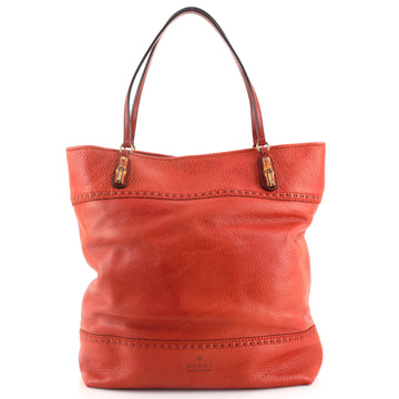 Gucci Bamboo Detail Shopper Tote Leather Tall