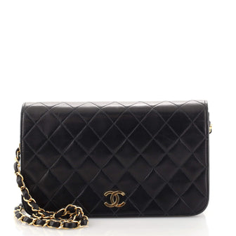 Chanel Vintage Full Flap Bag Quilted Lambskin Medium
