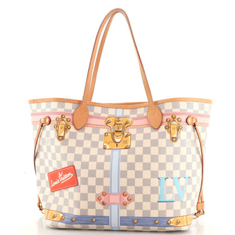 Louis Vuitton Neverfull NM Tote Limited Edition Damier Summer Trunks MM