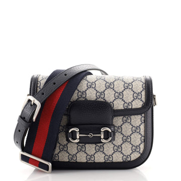 Gucci Horsebit 1955 Shoulder Bag GG Coated Canvas Mini