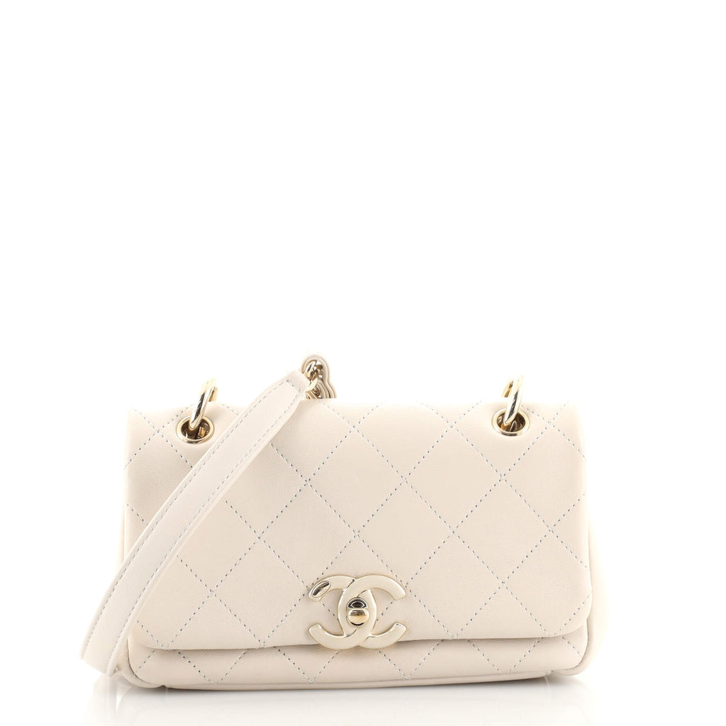 Chanel Twist Chain Enamel CC Flap Bag Quilted Lambskin Large - ShopStyle
