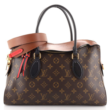 Louis Vuitton Tuileries Handbag Monogram Canvas with Leather
