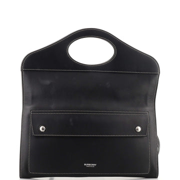 Burberry Convertible Fold Over Pocket Clutch Leather Small