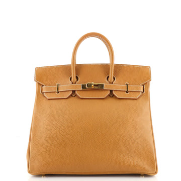 HAC Birkin Bag Natural Sable Ardennes with Gold Hardware 32