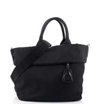 Prada Convertible Double Tote Tessuto Small