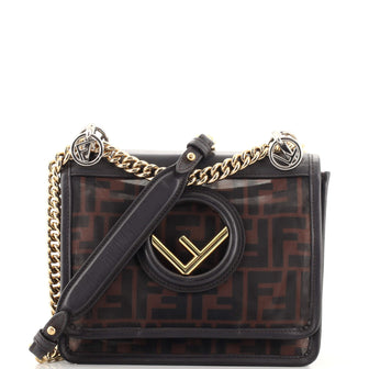 Fendi Kan I F Shoulder Bag Zucca Mesh Small