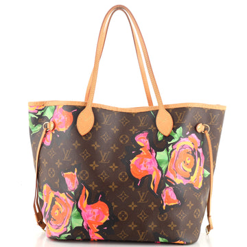 Louis Vuitton Neverfull Tote Limited Edition Monogram Roses MM