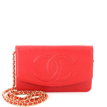 Chanel Vintage Timeless Wallet on Chain Caviar