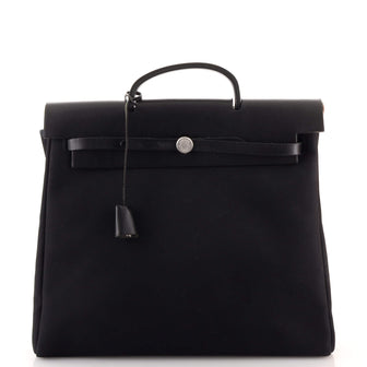 Hermes Herbag Toile and Leather MM