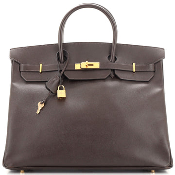 Hermes Birkin Handbag Brown Courchevel with Gold Hardware 40