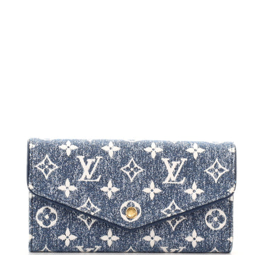 Louis Vuitton Sarah Wallet NM Monogram Jacquard Denim