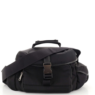 Prada Top Handle Camera Bag Tessuto with City Calf Medium