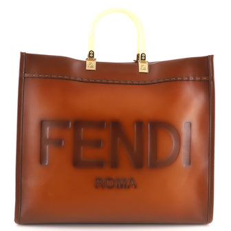 Fendi Sunshine Shopper Tote Leather Large