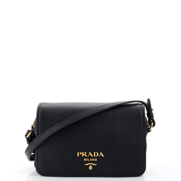 Prada Flap Zip Crossbody Bag Vitello Phenix Small