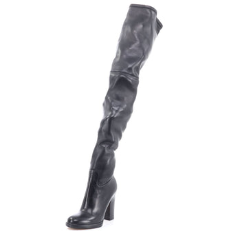 Valentino Garavani Women's Rockstud Thigh High Boots Leather