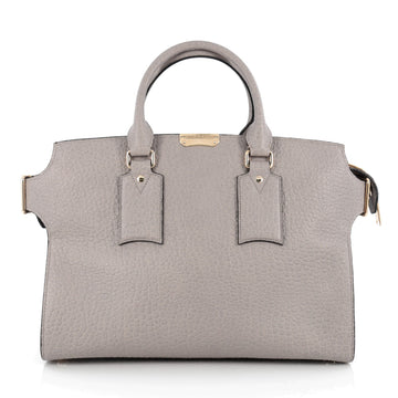 Burberry Clifton Convertible Tote Heritage Grained Leather Large Gray 1809701