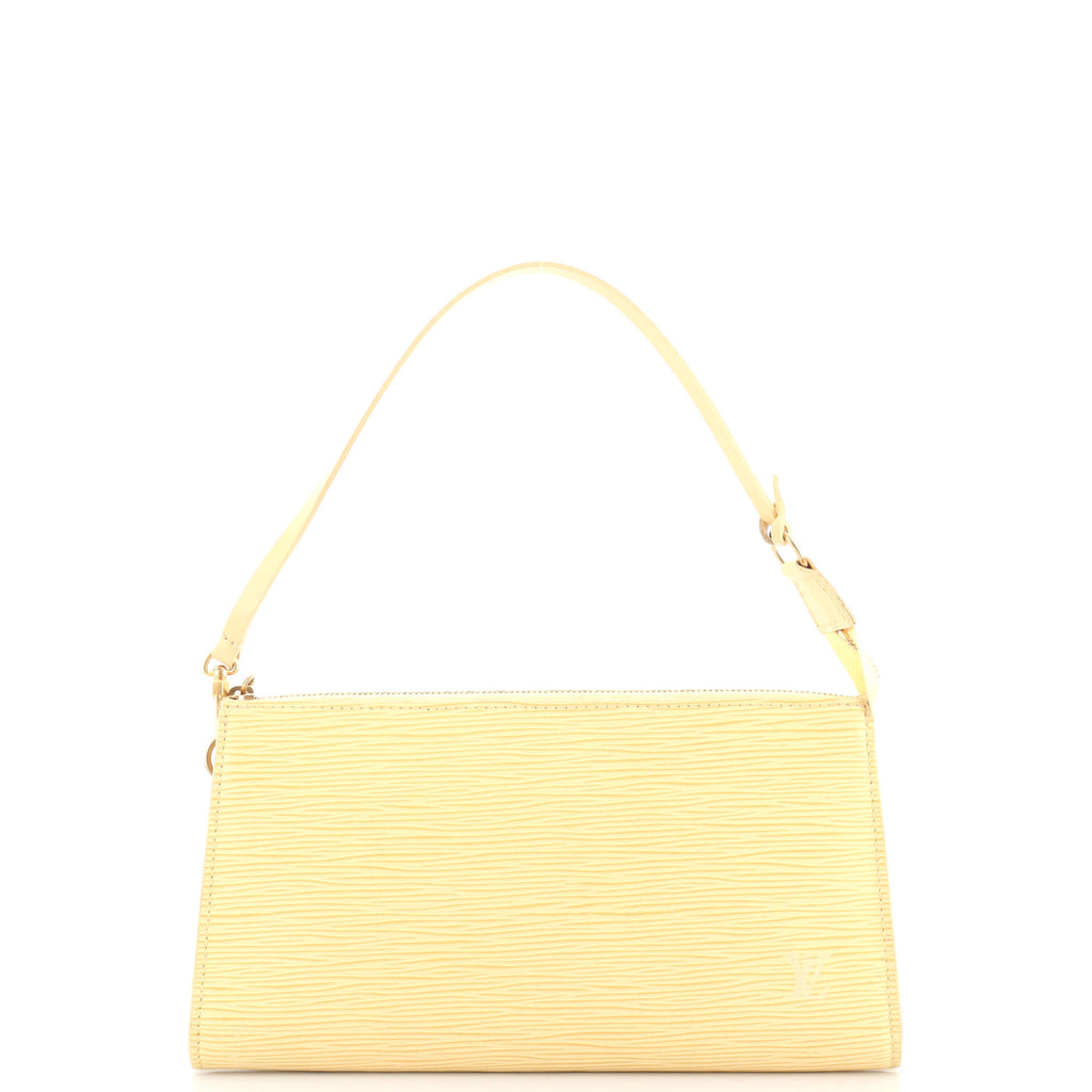 Louis Vuitton Louis Vuitton Pochette Accessories Yellow Epi Leather