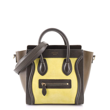 Celine Tricolor Luggage Bag Nubuck Nano