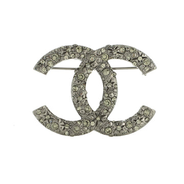 Chanel CC Brooch Metal with Crystals