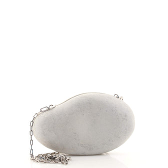 Bottega Veneta Frame Chain Clutch Pebble Rock Mini