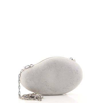 Bottega Veneta Frame Chain Clutch Pebble Rock Mini