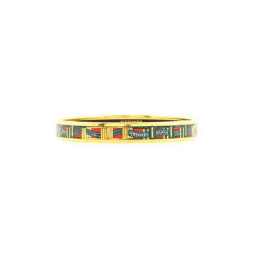 Hermes Bangle Bracelet Printed Enamel Narrow