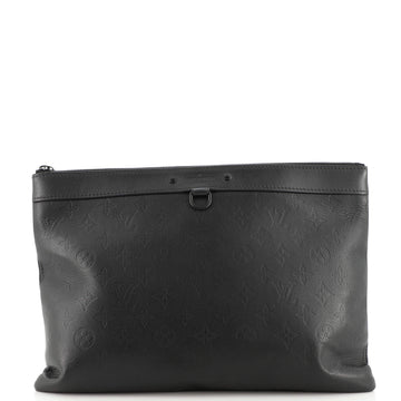 Louis Vuitton Discovery Pochette Monogram Shadow Leather GM