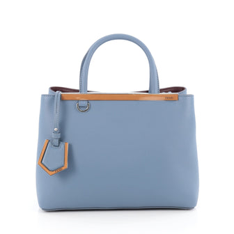 Fendi 2Jours Handbag Leather Petite Blue 1810601