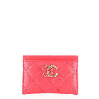 Chanel French New Wave Card Holder Quilted Caviar
