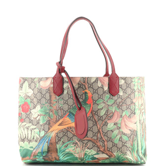 Gucci Shopping Tote Tian Print GG Coated Canvas Medium
