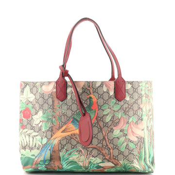 Gucci Shopping Tote Tian Print GG Coated Canvas Medium