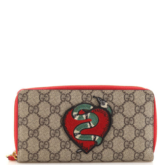 Gucci Zip Around Wallet GG Coated Canvas with Applique