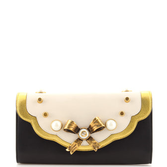 Gucci Pearly Peony Clutch Leather Long