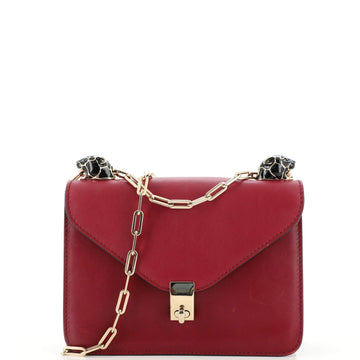 Valentino Garavani Panther Chain Flap Shoulder Bag Leather Small