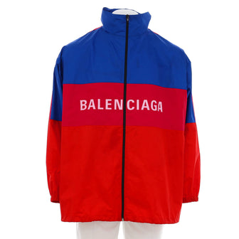 Balenciaga Men's Logo Print WIndbreaker Polyester