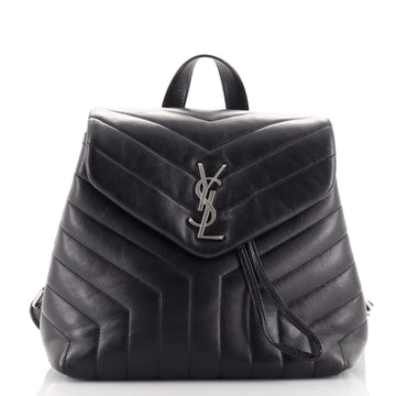 Saint Laurent LouLou Backpack Matelasse Chevron Leather Small