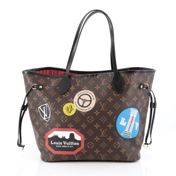 Louis Vuitton Neverfull NM Tote Limited Edition World Tour Monogram Canvas MM Brown 1811701