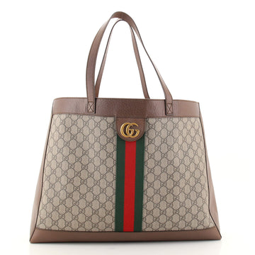 Gucci Ophidia Soft Open Tote GG Coated Canvas East West