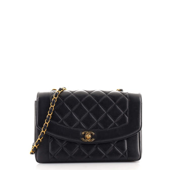Chanel Vintage Diana Flap Bag Quilted Lambskin Medium