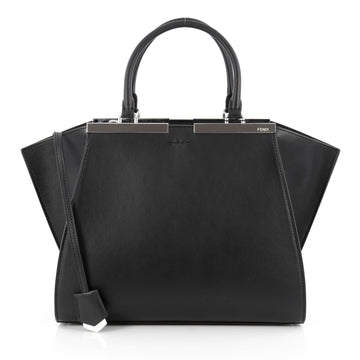 Fendi Petite 3Jours Handbag Leather Black 1812001