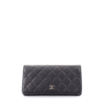 Chanel L-Yen Wallet Quilted Caviar
