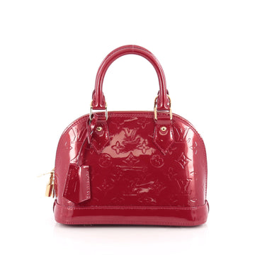 Louis Vuitton Alma Handbag Monogram Vernis BB Red 1812101