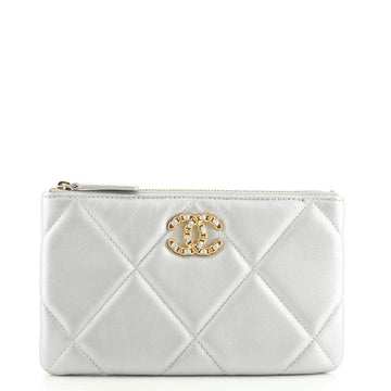Chanel 19 O Case Pouch Quilted Lambskin Small