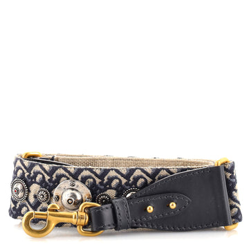 Christian Dior Shoulder Strap Embellished Oblique Canvas