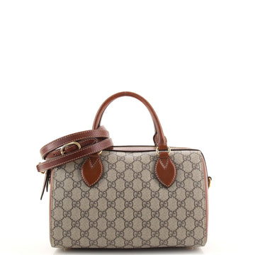 Gucci Convertible Boston Bag GG Coated Canvas and Leather Small