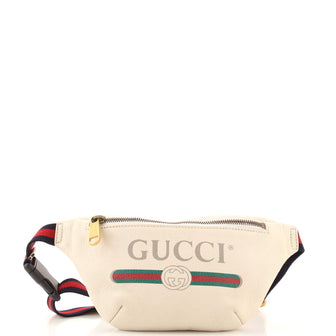 Gucci Logo Belt Bag Printed Leather Small