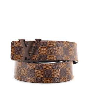 brown checkered louis vuitton belt