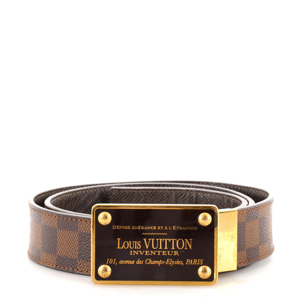 Louis Vuitton Inventeur Belt Damier Medium Brown 916312
